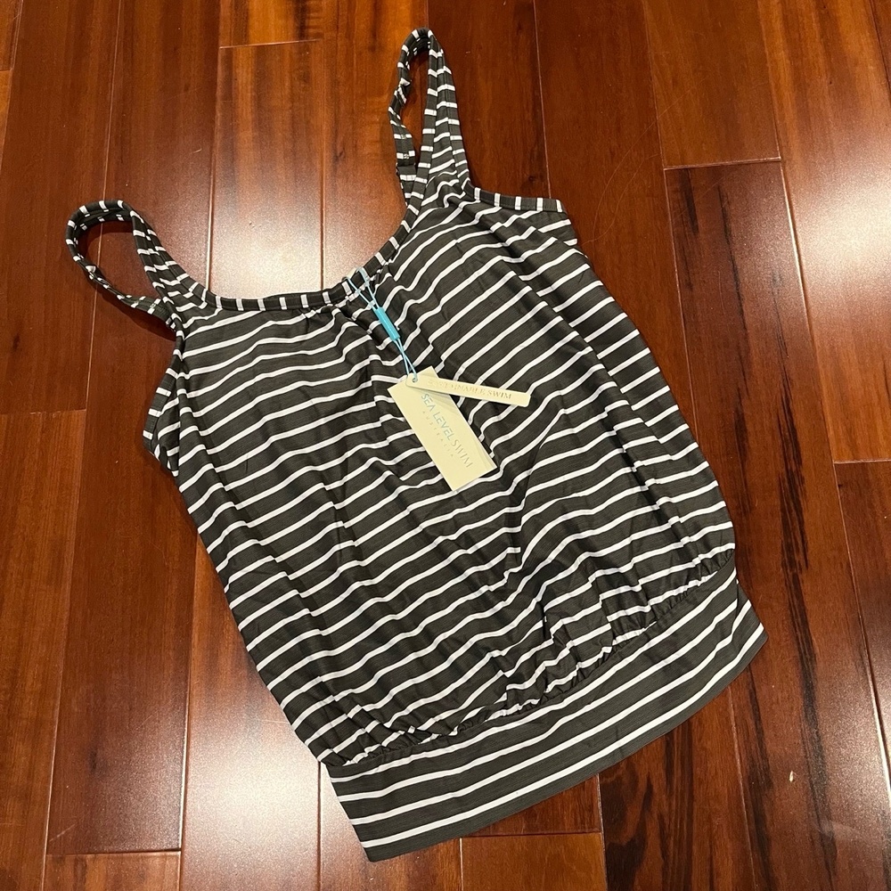 Sea Level Swim Tankini Chamarel Blouson Tank Multifit Singlet Khaki Green New 6